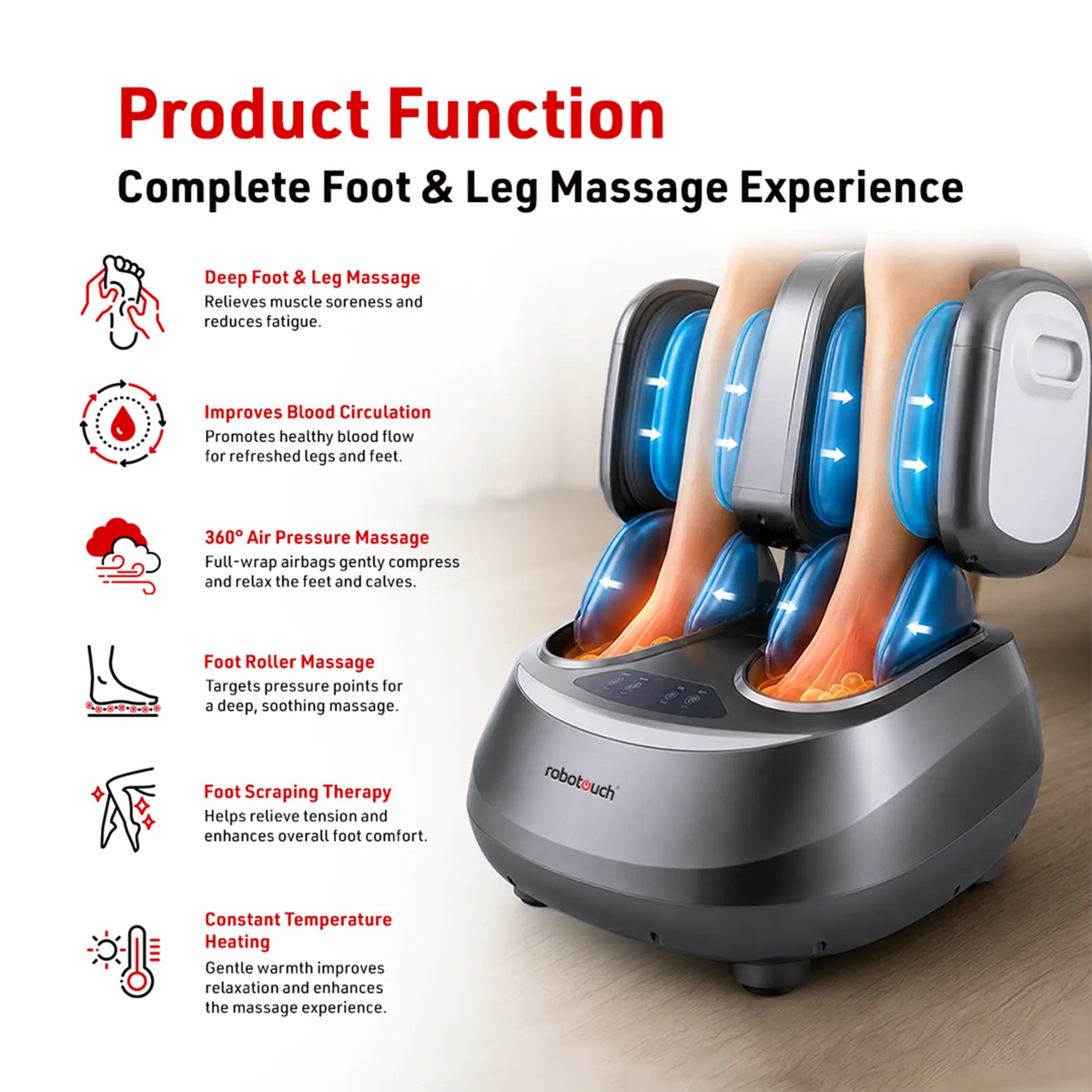 DetachPro Foot & Calf Massager for Pain Relief